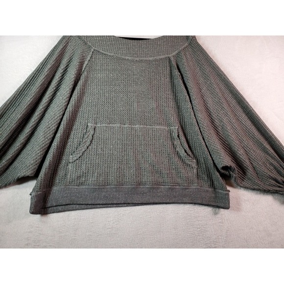 We The Free Sweater Womens Medium Olive Long Sleeve Round Neck Pockets Pullover - Picture 7 of 10